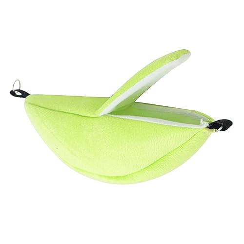 Qukaim Kleintier-Hängematte Bett, Weiche Bequeme Hängehängematte für Meerschweinchen und Ratten, Warm Herbst und Winter, Grünes Bananen-Design, 30 x 30 cm Qukaim Kleintier-Hängematte Bett, Weiche Bequeme Hängehängematte für Meerschweinchen und Ratten, Warm Herbst und Winter, Grünes Bananen-Design, 30 x 30 cm von Qukaim