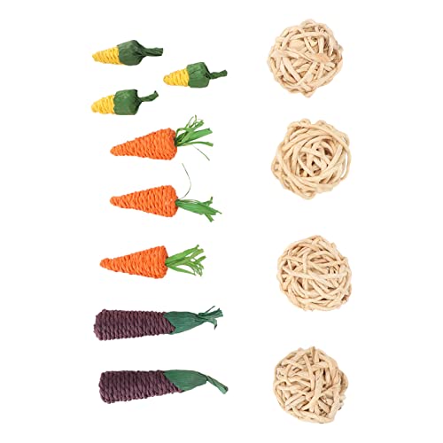 Qukaim Kleintier-Kauspielzeug-Set, Karotte Mais Aubergine Zähne Schleifen Spielzeug für Hamster, Kaninchen, Meerschweinchen, Aktivitätsspielzeug für Haustiere, Kauspielzeug für Kleintiere Qukaim Kleintier-Kauspielzeug-Set, Karotte Mais Aubergine Zähne Schleifen Spielzeug für Hamster, Kaninchen, Meerschweinchen, Aktivitätsspielzeug für Haustiere, Kauspielzeug für Kleintiere von Qukaim
