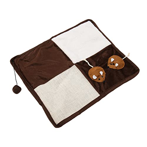 Qukaim Kratzmatte Katzenkratzmatte, Quadrate Kratzmatte mit lustiger süßer Mäusedekoration, Natursisal und Lammwolle, ideal für Kätzchen und Katzen, 60 x 60 cm Qukaim Kratzmatte Katzenkratzmatte, Quadrate Kratzmatte mit lustiger süßer Mäusedekoration, Natursisal und Lammwolle, ideal für Kätzchen und Katzen, 60 x 60 cm von Qukaim
