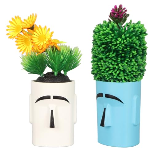 Qukaim Künstliche Topfpflanzen, 2 Stück, farbecht leuchtende künstliche Pflanzen mit Vase für Aquarium, Wohnzimmer, Büro Qukaim Künstliche Topfpflanzen, 2 Stück, farbecht leuchtende künstliche Pflanzen mit Vase für Aquarium, Wohnzimmer, Büro von Qukaim