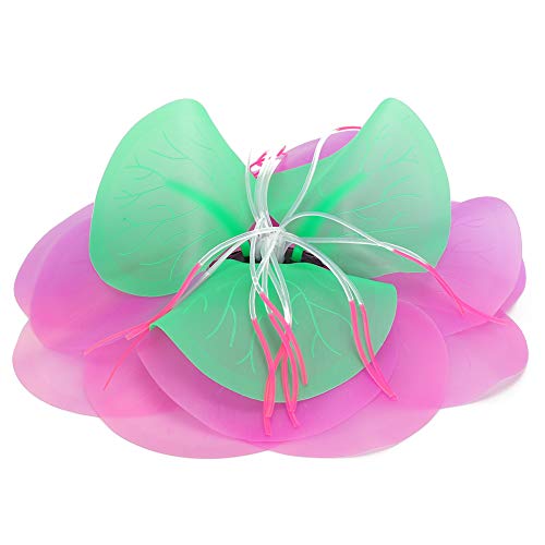Qukaim Künstliche Wasserpflanzen, Dekoration, mehrfarbige Lotus-Seerose für Aquarien, 30,5 cm lang, ideal für Aquarien und Wasserumgebungen von Qukaim