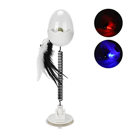 Qukaim Lustiges Katzenspielzeug ABS LED-Beleuchtung Schaukel Feder Leckfutter Katzenspielzeug Ball, bunter Blitzball mit Glocke für interaktives Spielen, Haustier-Kauspielzeug, 8 cm Qukaim Lustiges Katzenspielzeug ABS LED-Beleuchtung Schaukel Feder Leckfutter Katzenspielzeug Ball, bunter Blitzball mit Glocke für interaktives Spielen, Haustier-Kauspielzeug, 8 cm von Qukaim