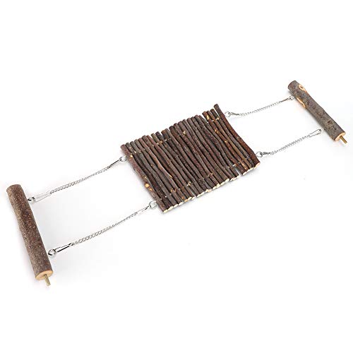 Qukaim Meerschweinchen-Käfig-Hängematten-Set, hängende Tunnel-Hängematte für Ratte, Frettchen, kleine Katze, Holz-Kauspielzeug, Haustier-Schaukel-Hängematte für Kleintiere, 3 Stück von Qukaim
