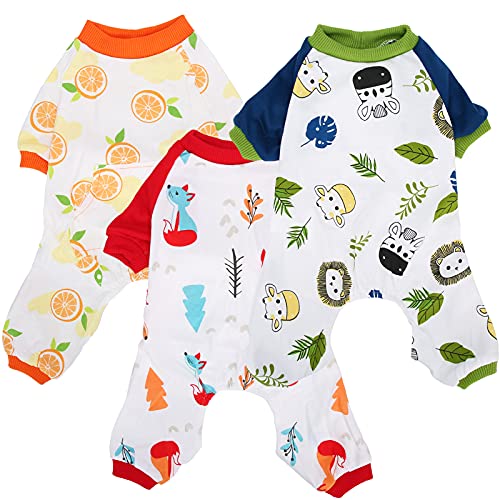 Qukaim Niedlicher Haustier-Pyjama, 3-teiliges Set, Baumwolle, Cartoon-Hunde-Jumpsuits, weich, hautfreundlich, Welpenkleidung für Hunde, Größe XL, niedliches Design Qukaim Niedlicher Haustier-Pyjama, 3-teiliges Set, Baumwolle, Cartoon-Hunde-Jumpsuits, weich, hautfreundlich, Welpenkleidung für Hunde, Größe XL, niedliches Design von Qukaim