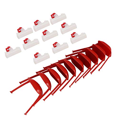 Qukaim Nippeltrinker Huhn Trinkbrunnen, Hängende Tasse Nippeltrinker, Automatische Nippelbewässerung, G3/4 Größe, ideal für Geflügel, einfach zu installieren, Rot und Weiß von Qukaim
