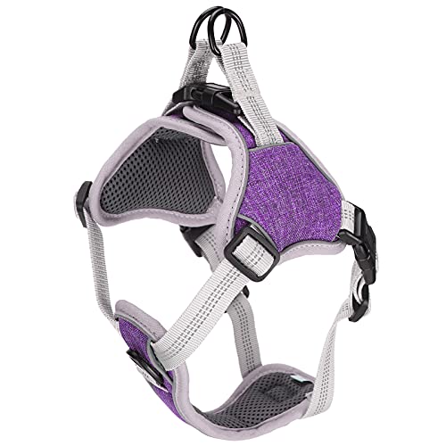 Qukaim Outdoor Hundegeschirr Outdoor Dog Vest Harness Verstellbares Anti-Verlustgeschirr für große mittelgroße Hunde, Reflektierendes Haustierweste zum Wandern, Lila, Größe XL Qukaim Outdoor Hundegeschirr Outdoor Dog Vest Harness Verstellbares Anti-Verlustgeschirr für große mittelgroße Hunde, Reflektierendes Haustierweste zum Wandern, Lila, Größe XL von Qukaim