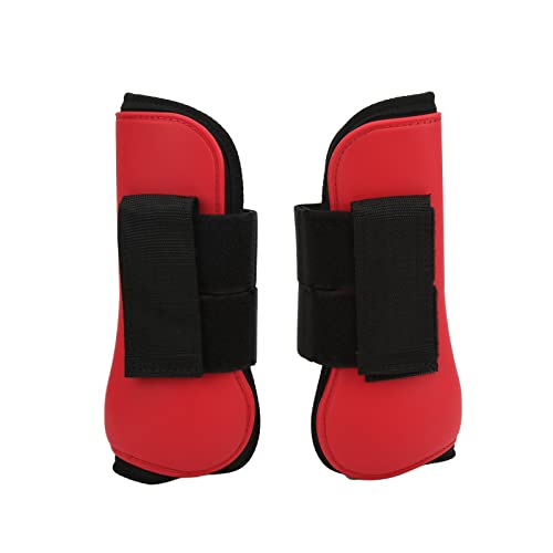 Qukaim PU Horse Legguard Beinschoner Set, verdickte Leggings mit weichem Futter, Braun L, Pferdeleggings zum Schutz, Reitbedarf von Qukaim