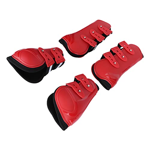 Qukaim PU Pferdebeinschutz Beinschoner Set, verdickte Leggings mit weichem Futter, Hindernis Pferdebeinschutz, Rot, XL, Pferdebedarf Qukaim PU Pferdebeinschutz Beinschoner Set, verdickte Leggings mit weichem Futter, Hindernis Pferdebeinschutz, Rot, XL, Pferdebedarf von Qukaim