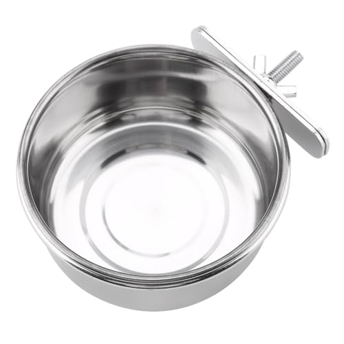 Qukaim Papagei Futternapf Edelstahl Papagei Futternapf Vogelkäfig Accory mit Halter Hängende Futter Wasserbecher für Papageien und Sittiche 12cm Durchmesser Leicht zu Reinigen Qukaim Papagei Futternapf Edelstahl Papagei Futternapf Vogelkäfig Accory mit Halter Hängende Futter Wasserbecher für Papageien und Sittiche 12cm Durchmesser Leicht zu Reinigen von Qukaim