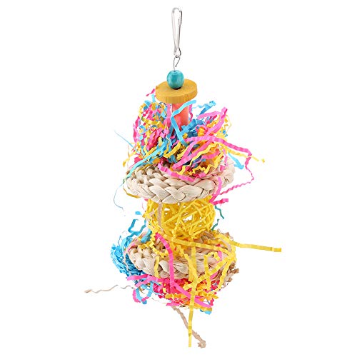 Qukaim Papageien-Sepak-Takraw Spielzeug, Vogel-Sepak-Takraw Spielzeug, Papageienschnabelschleifen, Futtersuche, Kauspielzeug mit Glocken, ansprechende Aktivität für Papageien, langlebiges Design von Qukaim