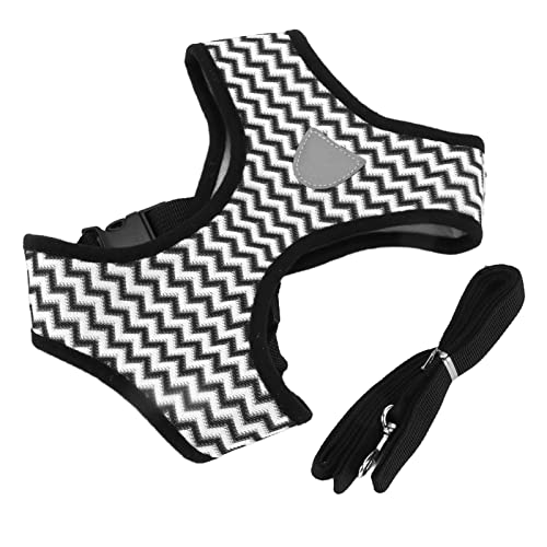 Qukaim Pet Accessories Reflektierendes Haustiergeschirr, allgemeines Geschirr mit Zugseil für Katzen und kleine bis mittelgroße Hunde, Weiß, Größe L, Haustierzubehör Qukaim Pet Accessories Reflektierendes Haustiergeschirr, allgemeines Geschirr mit Zugseil für Katzen und kleine bis mittelgroße Hunde, Weiß, Größe L, Haustierzubehör von Qukaim