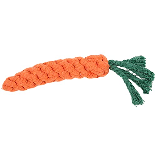 Qukaim Pet Chew Toys Pet Molar Toy, Karottenförmige Baumwolle Gewebtes Kauseil für Welpen und Kätzchen, Langlebiges Haustier Kauspielzeug für Zahngesundheit, 30 cm lang von Qukaim
