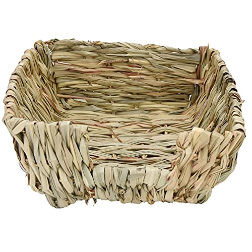 Qukaim Pet Chewing Toy Handcrafted Reed Grass Pet Cave Bed Woven Grass Sleeping Bed for Rabbits, Chinchillas, Cats, Puppies, Hamsters, Natural Pet Bedding, 30x30x25cm Qukaim Pet Chewing Toy Handcrafted Reed Grass Pet Cave Bed Woven Grass Sleeping Bed for Rabbits, Chinchillas, Cats, Puppies, Hamsters, Natural Pet Bedding, 30x30x25cm von Qukaim