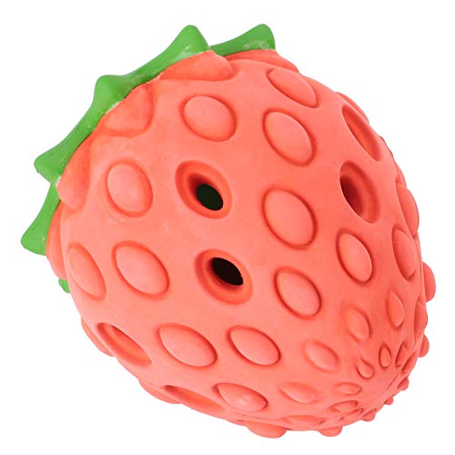 Qukaim Pet Dog Chew Toys Ball Can Shape Dog Teeth Cleaning Chew Toy, Berry Style Dog Chew Toys Ball, Pet Dog Chew Toys for Chewing and Cleaning, Active Toy with Sound, Yellow von Qukaim