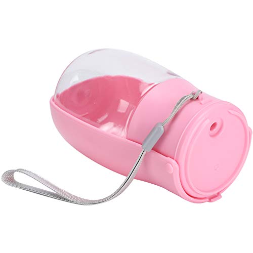 Qukaim Pet Folding Bottle Plastic Pet Outdoor Travel Portable Folding Drinking Water Bottle Kettle for Dogs and Cats, Pink, Collapsible Design, Lightweight, 500ml von Qukaim