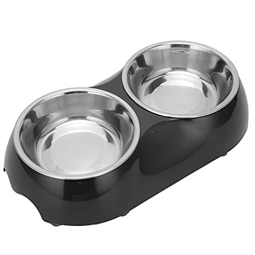 Qukaim Pet Food Water Feeder Elevated Cat Food Bowls, Double Pet Bowls with Stainless Steel, Non-Slip Design, Food and Water Feeder for Medium and Small Pets Black Raised Stand Qukaim Pet Food Water Feeder Elevated Cat Food Bowls, Double Pet Bowls with Stainless Steel, Non-Slip Design, Food and Water Feeder for Medium and Small Pets Black Raised Stand von Qukaim