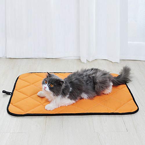 Qukaim Pet Ground Pad Portable Summer Waterproof Pet Sleeping Ground Mat XL Orange Oxford Cloth Car Pad Accessories for Cats and Dogs, Durable Design, Easy to Clean von Qukaim