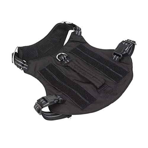 Qukaim Pet Harness Hundegeschirr, Bequemes Reflektierendes Haustier Brustgeschirr für Mittelgroße und Große Hunde, Atmungsaktives Design, Größe L, Schwarz, Kein Zubehör Qukaim Pet Harness Hundegeschirr, Bequemes Reflektierendes Haustier Brustgeschirr für Mittelgroße und Große Hunde, Atmungsaktives Design, Größe L, Schwarz, Kein Zubehör von Qukaim