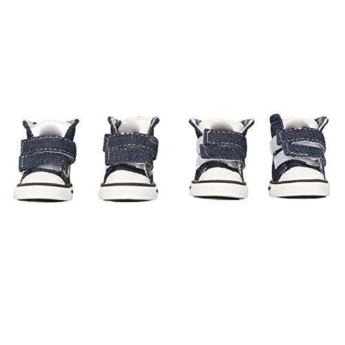 Qukaim Pet Paw Protector Canvas Puppy Shoes 4 Pcs, Stylish Slip Resistant Breathable Booties for Small Dogs, Comfortable Pet Paw Protector, Size 5 Qukaim Pet Paw Protector Canvas Puppy Shoes 4 Pcs, Stylish Slip Resistant Breathable Booties for Small Dogs, Comfortable Pet Paw Protector, Size 5 von Qukaim
