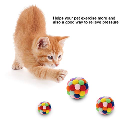 Qukaim Pet Plush Toy Colorful Plush Toy Playing Ball, Interactive Dog and Cat Exercise Training Tool, Ideal for Pets Durable Plush 10cm Diameter Qukaim Pet Plush Toy Colorful Plush Toy Playing Ball, Interactive Dog and Cat Exercise Training Tool, Ideal for Pets Durable Plush 10cm Diameter von Qukaim