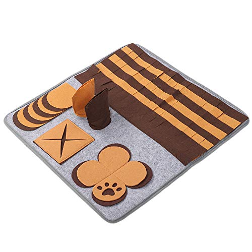 Qukaim Pet Sniffing Mat Pet Sniffing Pad, Dog and Cat Felt Nose Work Feeding Safety Mat, Sniffing Foraging Training Blanket, Brown, 91.4 cmx61.0 cm Qukaim Pet Sniffing Mat Pet Sniffing Pad, Dog and Cat Felt Nose Work Feeding Safety Mat, Sniffing Foraging Training Blanket, Brown, 91.4 cmx61.0 cm von Qukaim