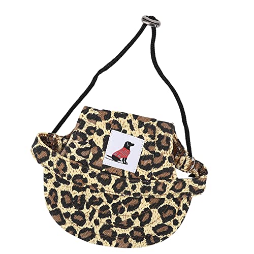 Qukaim Pet Sunbonnet Haustier-Baseballmütze, verstellbare Sommerhund, Outdoor-Sonnenhaube mit 2 Ohrlöchern für Camping und Reisen, Leopardenmuster, Größe S Qukaim Pet Sunbonnet Haustier-Baseballmütze, verstellbare Sommerhund, Outdoor-Sonnenhaube mit 2 Ohrlöchern für Camping und Reisen, Leopardenmuster, Größe S von Qukaim