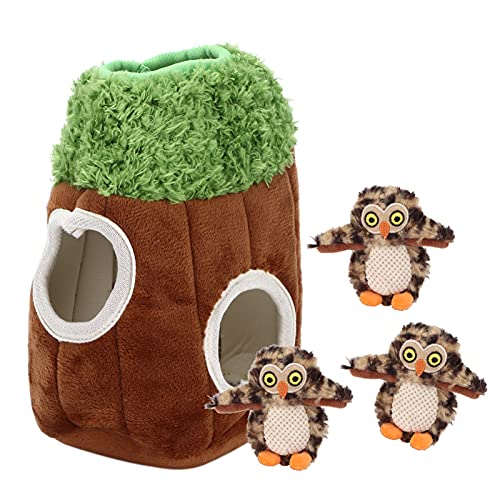 Qukaim Pet Supplies Haustierfutter-Dosier-Puzzle-Spielzeug, fliegende Untertasse, langsames Fressen, interaktives Fütterungsspielzeug für Hunde und Katzen, Plüsch-Baumloch-Design, Grau Qukaim Pet Supplies Haustierfutter-Dosier-Puzzle-Spielzeug, fliegende Untertasse, langsames Fressen, interaktives Fütterungsspielzeug für Hunde und Katzen, Plüsch-Baumloch-Design, Grau von Qukaim