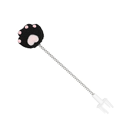 Qukaim Pet Teaser Spielzeug Katze Elastische Feder Spielzeug Metalldraht Feder Interaktiver Teaser Stick Lustiges Katzenspielzeug für Haustiere Schwarz von Qukaim