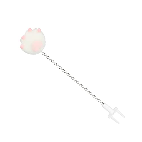 Qukaim Pet Teaser Spielzeug Katze Elastische Feder Spielzeug Metalldraht Feder Interaktiver Teaser Stick für Katzen Lustiges Haustier Spielzeug Weiß 30cm Lang Qukaim Pet Teaser Spielzeug Katze Elastische Feder Spielzeug Metalldraht Feder Interaktiver Teaser Stick für Katzen Lustiges Haustier Spielzeug Weiß 30cm Lang von Qukaim