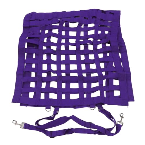 Qukaim Pferde-Heusack Große Kapazität Slow Feeder mit Multi Gittern, Lila Pferde Grasnetze, Ideal für Pferdefutter, Design, Einfach zu Bedienen von Qukaim