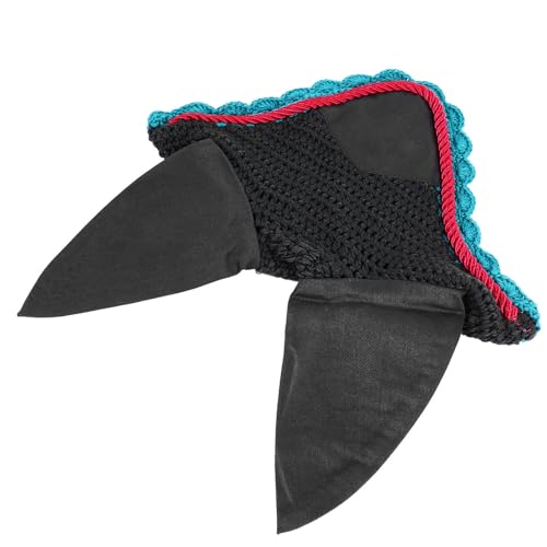 Qukaim Pferdeohrenhaube, weich, atmungsaktiv, gestrickt, Fliegenhaube, für den Außenbereich, bequemer Ohrenschoner, ideal für Pferde, schwarz-weißes Design Qukaim Pferdeohrenhaube, weich, atmungsaktiv, gestrickt, Fliegenhaube, für den Außenbereich, bequemer Ohrenschoner, ideal für Pferde, schwarz-weißes Design von Qukaim