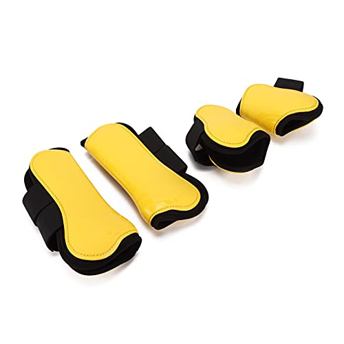 Qukaim Pferdespannenstiefel 4er Set PU Shell Guard Boots zum Reiten Stoßdämpfender Sprungschutz Verstellbare Pferdebeinstiefel Gelb Größe L Qukaim Pferdespannenstiefel 4er Set PU Shell Guard Boots zum Reiten Stoßdämpfender Sprungschutz Verstellbare Pferdebeinstiefel Gelb Größe L von Qukaim