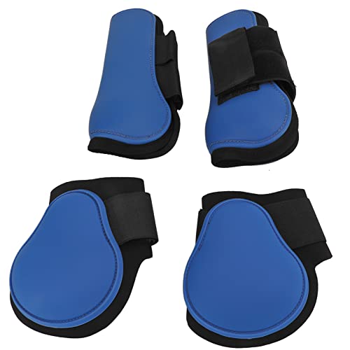 Qukaim Pferdespannenstiefel Set, 1 Paar Weiche Streichkappen für Pferde, Verhindern Rutschen, Leicht zu kleben, Braun, M, Geeignet für Reiten, Rennen, Springen, Training von Qukaim