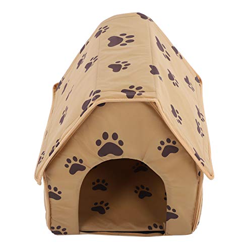 Qukaim Puppy Cat Abnehmbares Waschbares Haus Haustierhaus Faltbares Bett, Kleine Stellfläche Haustierbett Zelt für Welpen und Katze, Abnehmbares und waschbares Haus, Braun, Haustierbedarf Qukaim Puppy Cat Abnehmbares Waschbares Haus Haustierhaus Faltbares Bett, Kleine Stellfläche Haustierbett Zelt für Welpen und Katze, Abnehmbares und waschbares Haus, Braun, Haustierbedarf von Qukaim