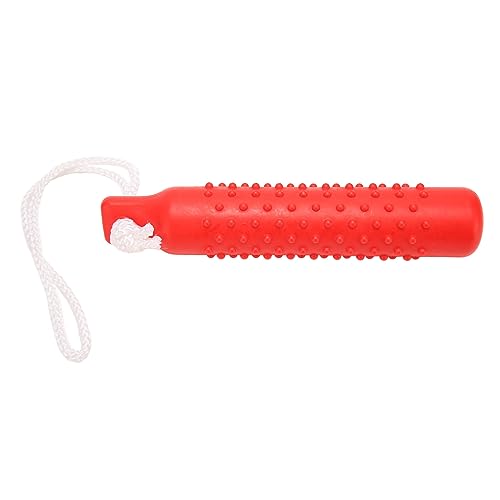 Qukaim Quietschspielzeug für Hunde, Gummi, quietschendes Kauspielzeug, flexibles Gummi mit erhöhten Punkten für aggressive Kauer, große und mittelgroße Hunde, 10 cm Durchmesser von Qukaim