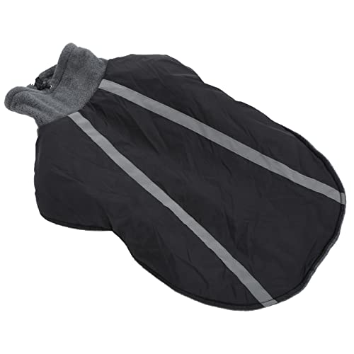 Qukaim Reflektierender Hunde-Regenmantel, Winter-Hunde-Regenmantel, wasserdichte Regenjacke mit reflektierenden Streifen für kleine, mittelgroße und große Hunde, warmer Haustiermantel, Größe XL von Qukaim