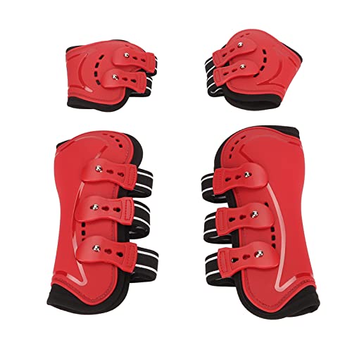 Qukaim Reitstiefel, atmungsaktiv, stoßfest, vorne offen, Sprunggamaschen, Pferdebeinschutz, Rot, Größe L Qukaim Reitstiefel, atmungsaktiv, stoßfest, vorne offen, Sprunggamaschen, Pferdebeinschutz, Rot, Größe L von Qukaim