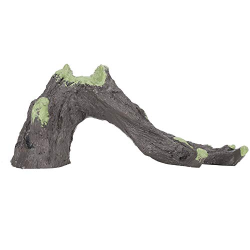 Qukaim Reptilienbox Dekoration Harz Simulation Reptilienversteckhöhle, Reptilienkasten Landschaft Dekoration für Eidechsen, Skorpione, Schlangen, 20,3 x 12,7 x 10,2 cm, natürliches Aussehen, ideal für von Qukaim