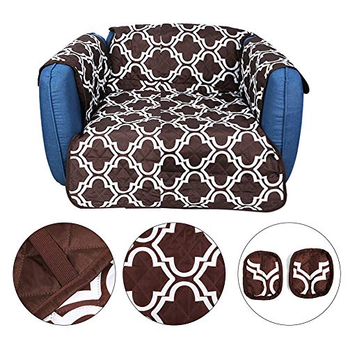 Qukaim Rutschfestes Haustier-Sofa-Kissen, Haustier-Sofa-Kissen, 53 x 183 cm, wasserdichte rutschfeste Haustier-Sofa-Matte, Polyester-Seide, schmutzabweisend, Lounge-Pad, dunkler Kaffee-Druck Qukaim Rutschfestes Haustier-Sofa-Kissen, Haustier-Sofa-Kissen, 53 x 183 cm, wasserdichte rutschfeste Haustier-Sofa-Matte, Polyester-Seide, schmutzabweisend, Lounge-Pad, dunkler Kaffee-Druck von Qukaim