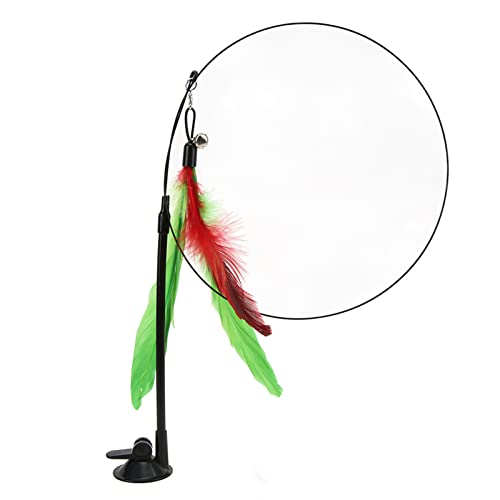 Qukaim Saugnapf Teaser Zauberstab Spielzeug Katzenkratzbaum, Sisal Klaue Schleifturm, Interaktiver Katzenfederstab mit Saugnapf, Lustiges Teaser Stick Spielzeug für Indoor-Katzen, Grün Qukaim Saugnapf Teaser Zauberstab Spielzeug Katzenkratzbaum, Sisal Klaue Schleifturm, Interaktiver Katzenfederstab mit Saugnapf, Lustiges Teaser Stick Spielzeug für Indoor-Katzen, Grün von Qukaim