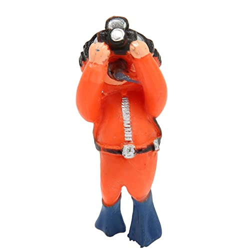 Qukaim Schwimmende Aquarium-Dekoration, schwimmende Aquarium-Taucher-Dekoration, kleines Fetttaucher-Modell für Aquarium-Accory, ideal für Wasserfotografie, Orange Qukaim Schwimmende Aquarium-Dekoration, schwimmende Aquarium-Taucher-Dekoration, kleines Fetttaucher-Modell für Aquarium-Accory, ideal für Wasserfotografie, Orange von Qukaim