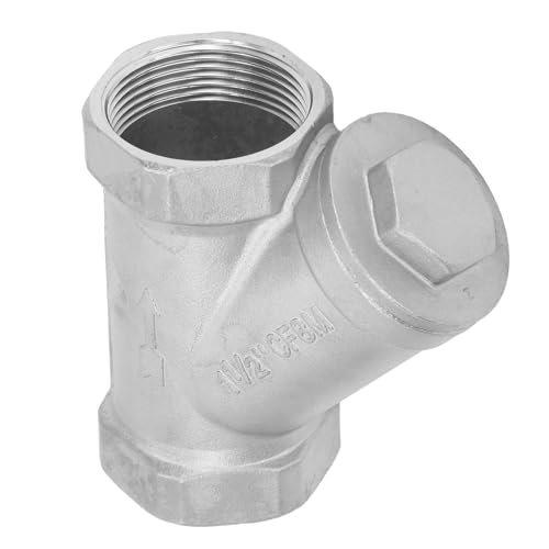 Qukaim Stainl SteelY Sieb, Y-Sieb, 3,8 cm, widerstandsfähiger 304 Edelstahl, Y-Filter für Wasser, Öl, Gas, Gewinderohr, Design für Pool- und Pumpenanwendungen Qukaim Stainl SteelY Sieb, Y-Sieb, 3,8 cm, widerstandsfähiger 304 Edelstahl, Y-Filter für Wasser, Öl, Gas, Gewinderohr, Design für Pool- und Pumpenanwendungen von Qukaim