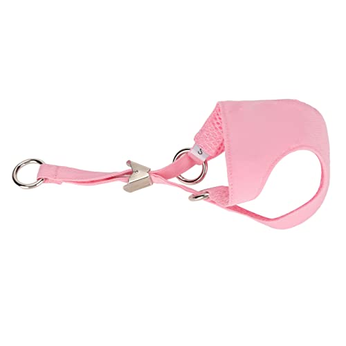 Qukaim Stepin Welpenweste, verstellbares Hundegeschirr, atmungsaktiv, weich, reflektierend, Haustierweste für Hunde und Katzen, gepolstert, leichtes Design mit Griff und Leinenring, Größe L, Rosa von Qukaim