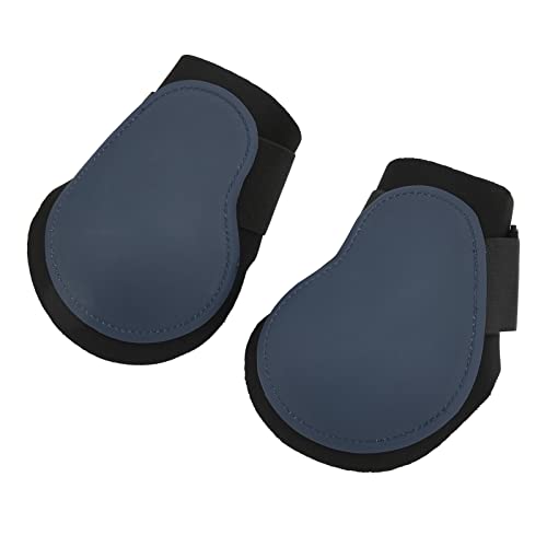 Qukaim Streichkappen für Pferde, PU-Schale, elastisch, stoßfest, Beinschutz für Springwettbewerbe, Marineblau, XL, Reitausrüstung für Hinterbeine, 2 Stück von Qukaim