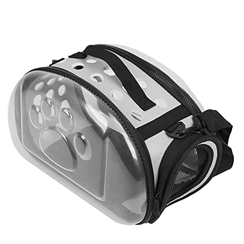 Qukaim Tragetasche für Welpen, Outdoor, faltbar, für Haustiere, transparent, Schulterkäfig, Grau, klein Qukaim Tragetasche für Welpen, Outdoor, faltbar, für Haustiere, transparent, Schulterkäfig, Grau, klein von Qukaim