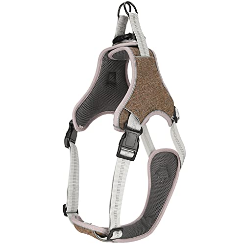 Qukaim Verstellbares Hundegeschirr, für den Außenbereich, verstellbare Anti-Verlust-Weste für große und mittelgroße Hunde, Kaffeefarbe, XXL, PVC-Reflektorstreifen, Haustier-Sicherheitsgeschirr Qukaim Verstellbares Hundegeschirr, für den Außenbereich, verstellbare Anti-Verlust-Weste für große und mittelgroße Hunde, Kaffeefarbe, XXL, PVC-Reflektorstreifen, Haustier-Sicherheitsgeschirr von Qukaim
