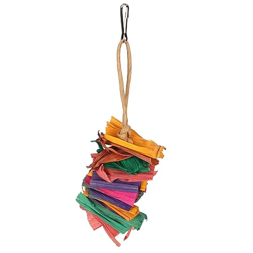 Qukaim Vogel-Kaustäbchen, leichtes Rinden-Fußspielzeug, 6 Stück, Papageien-Zerkleinerungsstab für Wellensittiche, Nymphensittiche, buntes Kauspielzeug für drinnen und draußen von Qukaim