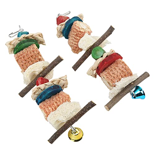 Qukaim Vogelkauspielzeug, Hängender Papageienkäfig Beißspielzeug für kleine bis mittelgroße Vögel, Typ A, geeignet für Conures und andere Vögel, lustiges und ansprechendes Spielzeug Qukaim Vogelkauspielzeug, Hängender Papageienkäfig Beißspielzeug für kleine bis mittelgroße Vögel, Typ A, geeignet für Conures und andere Vögel, lustiges und ansprechendes Spielzeug von Qukaim