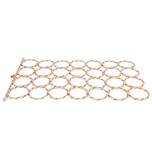 Qukaim Vogelseil Kletternetz Vogelseil Kletternetz, Faltbare Vogelhängematte Schaukel Spielzeug, Kletterseil für Vögel, Sitzstange Zubehör, Ideal für Spielen und Bewegung, 100cm Lang von Qukaim
