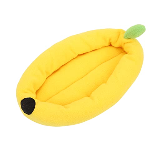 Qukaim Warmes Nest für Hamster, weich, niedlich, Banane, kleines Haustierbett, Baumwolle, Schlafsofa für Meerschweinchen, Zuckergleiter und Hamster, kleines Haustierbett, 30 cm lang, Gelb Qukaim Warmes Nest für Hamster, weich, niedlich, Banane, kleines Haustierbett, Baumwolle, Schlafsofa für Meerschweinchen, Zuckergleiter und Hamster, kleines Haustierbett, 30 cm lang, Gelb von Qukaim